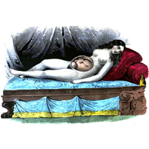 reclining pregnant woman